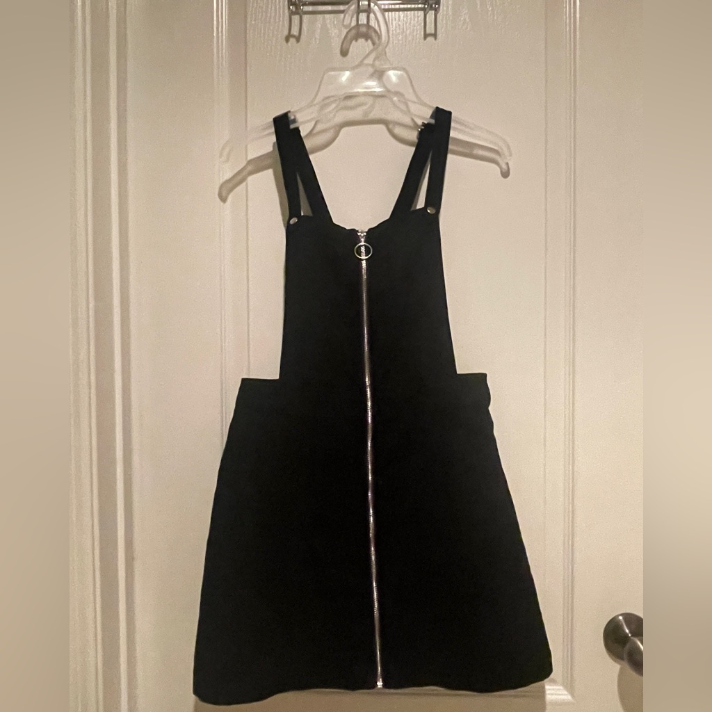 Beautiful Black Clip Overall Dress